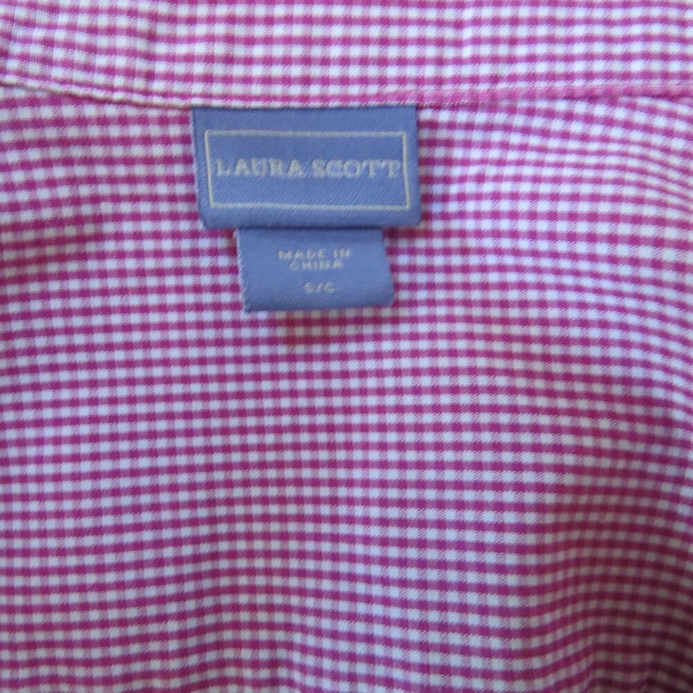 Laura Scott Women's Fitted Blouse  Red/white  Small EUC - Picture 7 of 9